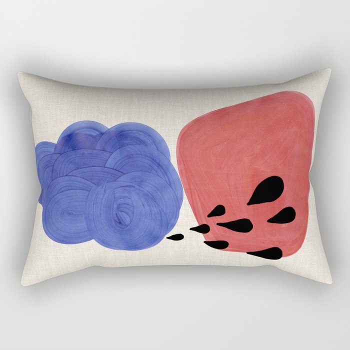 Blue Rain Clouds Rectangular Pillow Gallery Image 2