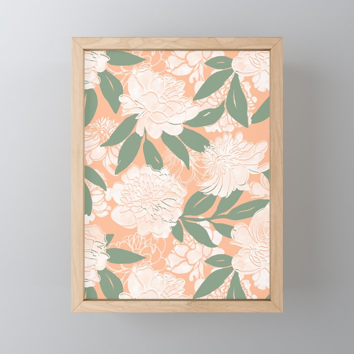 Modern floral blooms PGM7 Mini Art Print Gallery Image 1