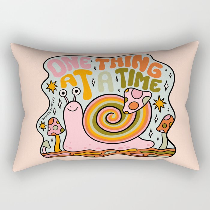 One Thing at a Time Rectangular Pillow Gallery Image 2
