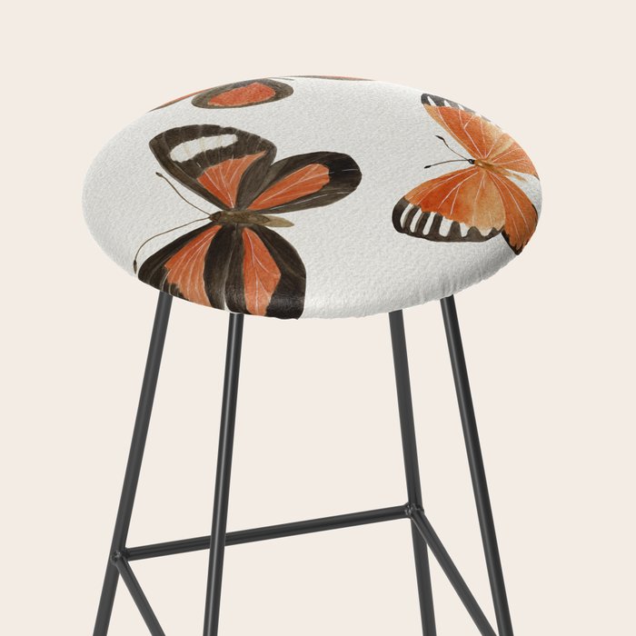 Orange Butterflies Stool Gallery Image 2