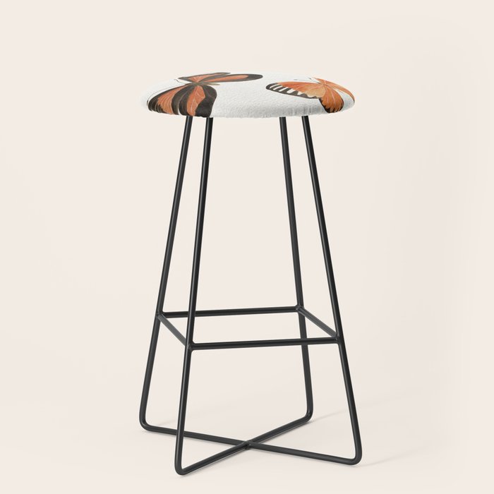 Orange Butterflies Stool Gallery Image 1