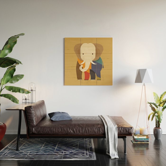 Elephant Wood Wall Art Gallery Image 2