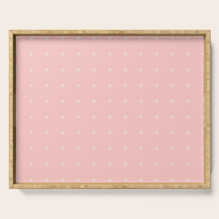 Tiny Petal Polka Dots Pattern Serving Tray Gallery Image 1