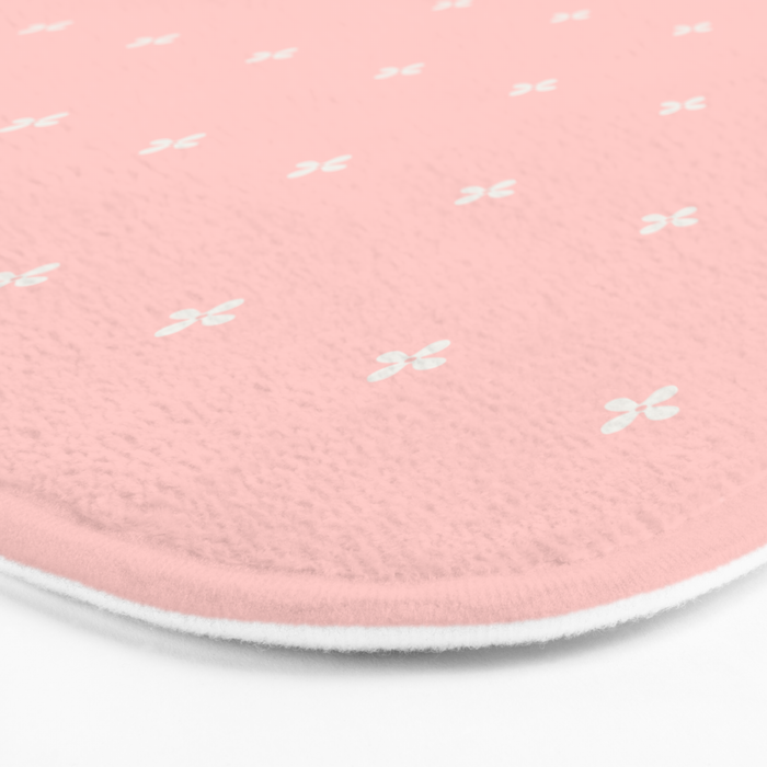 Tiny Petal Polka Dots Pattern Bath Mat Gallery Image 3