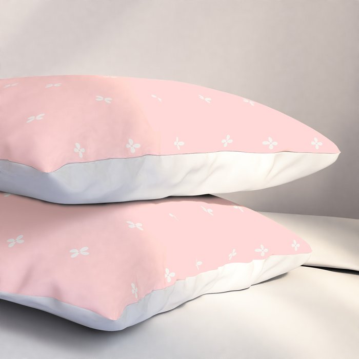 Tiny Petal Polka Dots Pattern Pillow Sham Gallery Image 3
