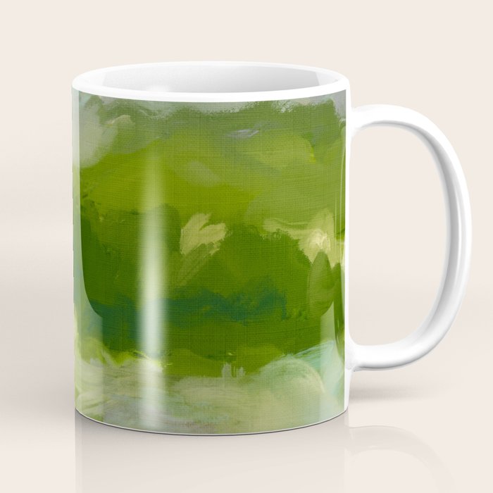 green abstract landscape art Coffee Mug Gallery Image 1