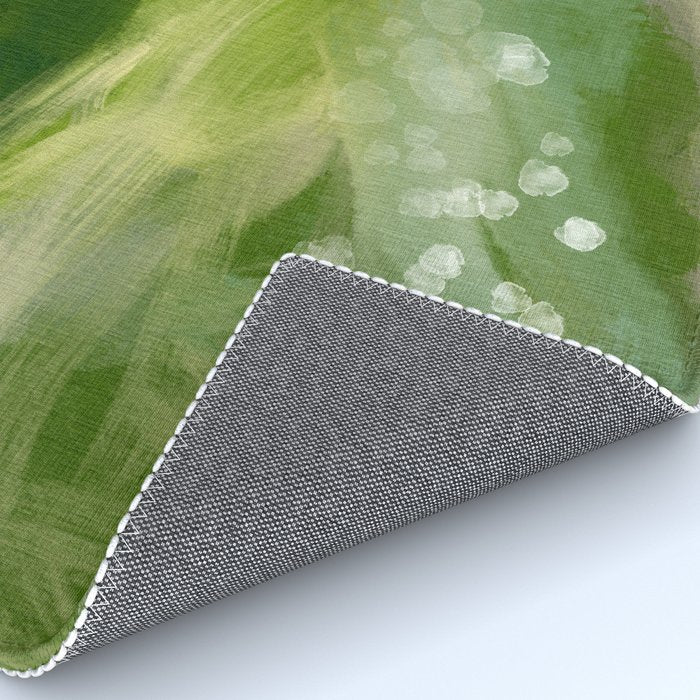 green abstract landscape art Rug Gallery Image 4