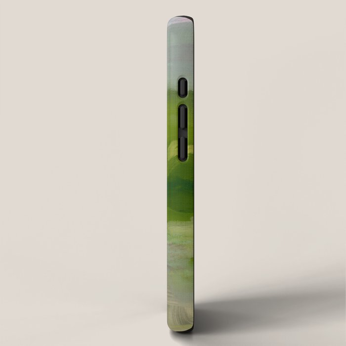 green abstract landscape art iPhone Case Gallery Image 2