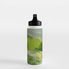 green abstract landscape art Water Bottle Gallery Image 3