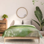 green abstract landscape art Comforter Gallery Image 3