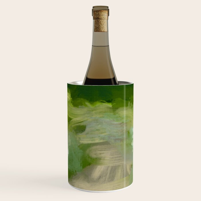 green abstract landscape art Wine Chiller Gallery Image 3