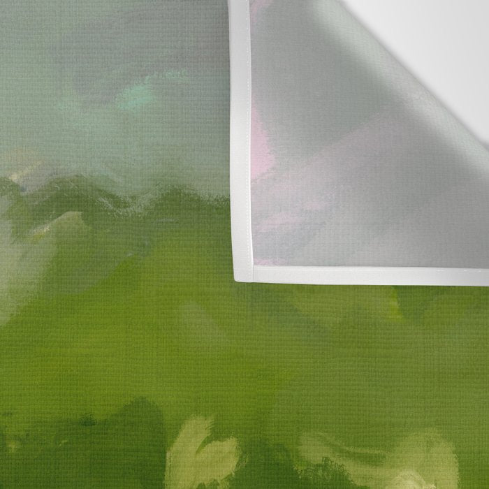 green abstract landscape art Wall Tapestry Gallery Image 3