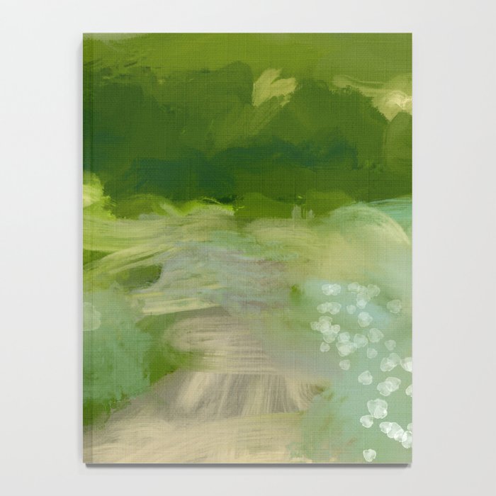 green abstract landscape art Notebook Gallery Image 4