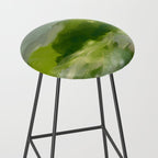 green abstract landscape art Stool Gallery Image 2