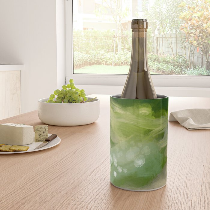 green abstract landscape art Wine Chiller Gallery Image 4