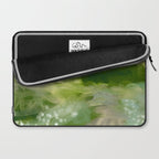 green abstract landscape art Laptop Sleeve Gallery Image 2