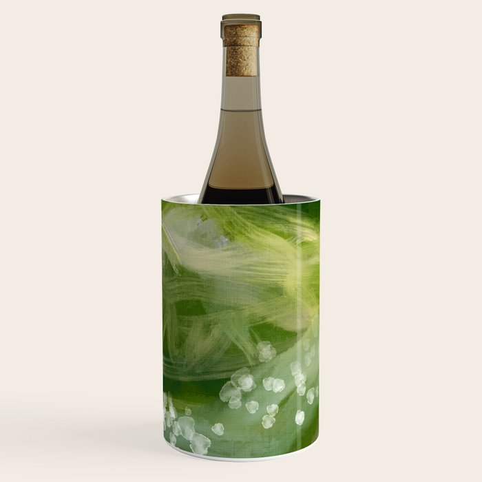 green abstract landscape art Wine Chiller Gallery Image 2