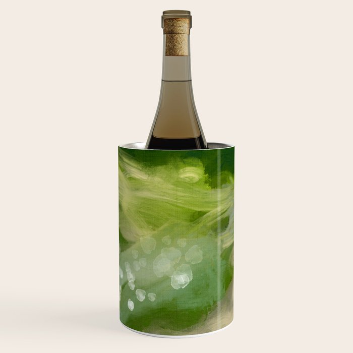 green abstract landscape art Wine Chiller Gallery Image 1