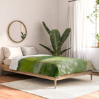 green abstract landscape art Comforter Gallery Image 2