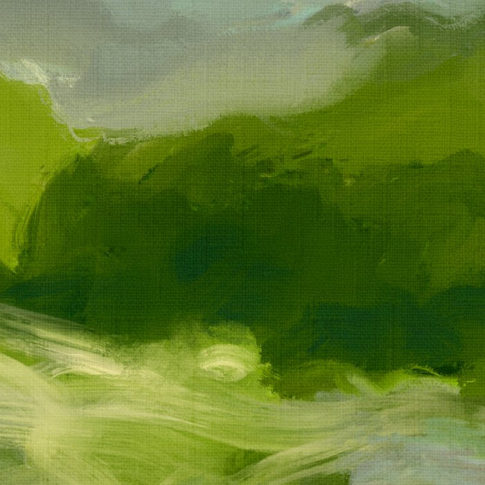 green abstract landscape art Coffee Mug Gallery Image 2