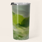 green abstract landscape art Travel Mug Gallery Image 3