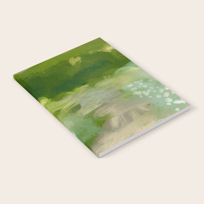 green abstract landscape art Notebook Gallery Image 2