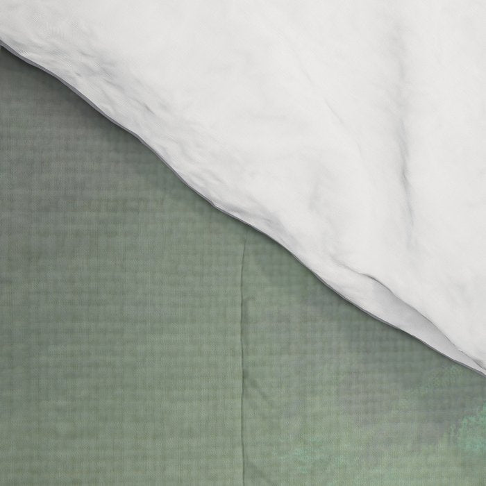green abstract landscape art Comforter Gallery Image 4