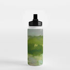 green abstract landscape art Water Bottle Gallery Image 2