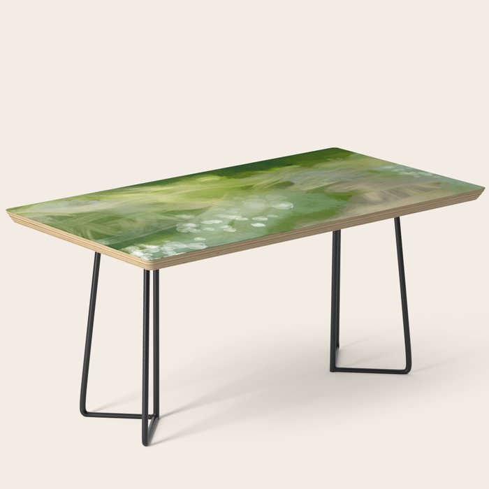 green abstract landscape art Coffee Table Gallery Image 1