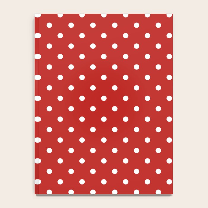 Polka Dot Classic Pattern in Red and White Notebook Gallery Image 4