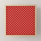 Polka Dot Classic Pattern in Red and White Mini Art Print Gallery Image 1