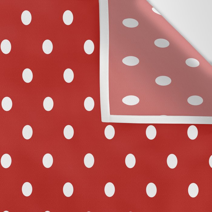 Polka Dot Classic Pattern in Red and White Wall Tapestry Gallery Image 3