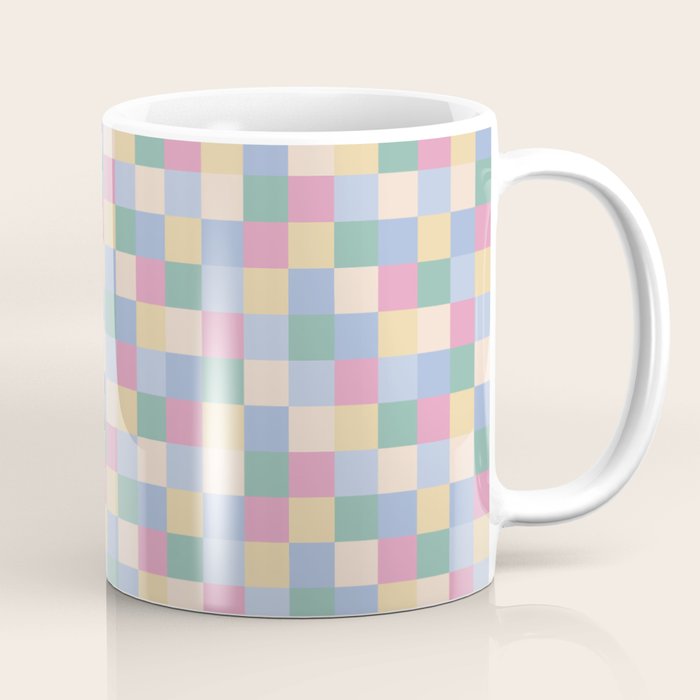Bold Pastel Checks Pattern - Small XXXII Coffee Mug Gallery Image 1