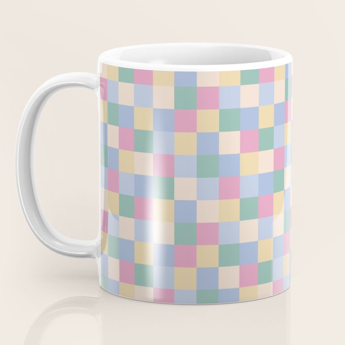 Bold Pastel Checks Pattern - Small XXXII Coffee Mug Gallery Image 3