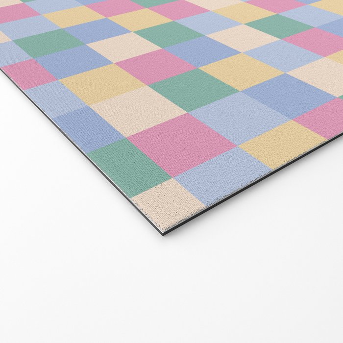 Bold Pastel Checks Pattern - Small XXXII Welcome Mat Gallery Image 2