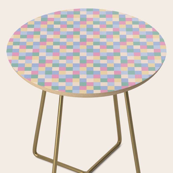 Bold Pastel Checks Pattern - Small XXXII Side Table Gallery Image 2