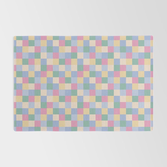 Bold Pastel Checks Pattern - Small XXXII Rug Gallery Image 2