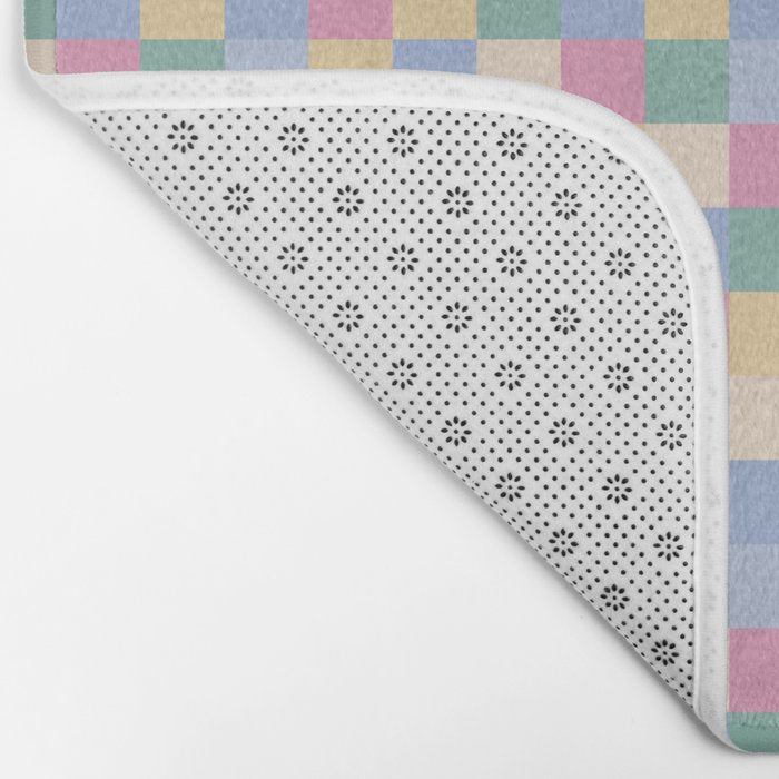 Bold Pastel Checks Pattern - Small XXXII Bath Mat Gallery Image 2
