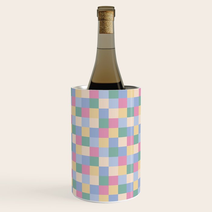 Bold Pastel Checks Pattern - Small XXXII Wine Chiller Gallery Image 2