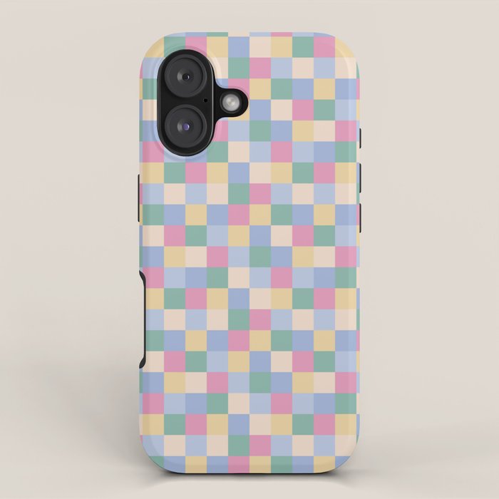 Bold Pastel Checks Pattern - Small XXXII iPhone Case Gallery Image 1