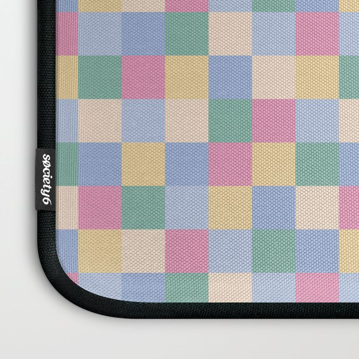 Bold Pastel Checks Pattern - Small XXXII Laptop Sleeve Gallery Image 3