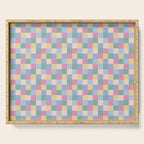 Bold Pastel Checks Pattern - Small XXXII Serving Tray Gallery Image 1