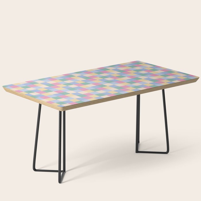 Bold Pastel Checks Pattern - Small XXXII Coffee Table Gallery Image 1