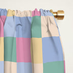 Bold Pastel Checks Pattern - Small XXXII Window Curtain Gallery Image 2