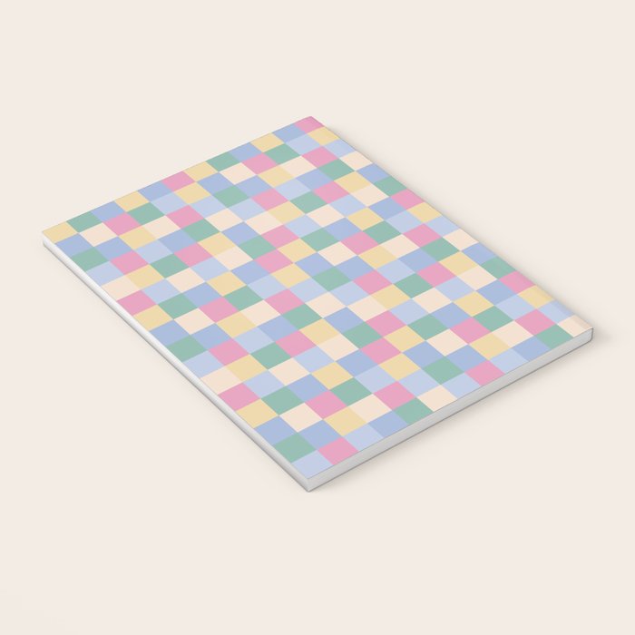 Bold Pastel Checks Pattern - Small XXXII Notebook Gallery Image 3