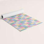 Bold Pastel Checks Pattern - Small XXXII Yoga Mat Gallery Image 2