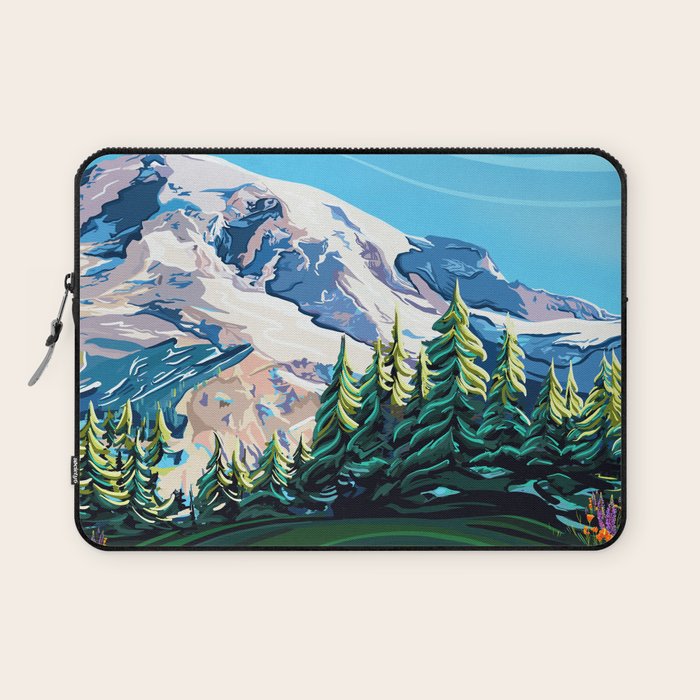 Wildflowers on Mount Rainier Laptop Sleeve Gallery Image 1