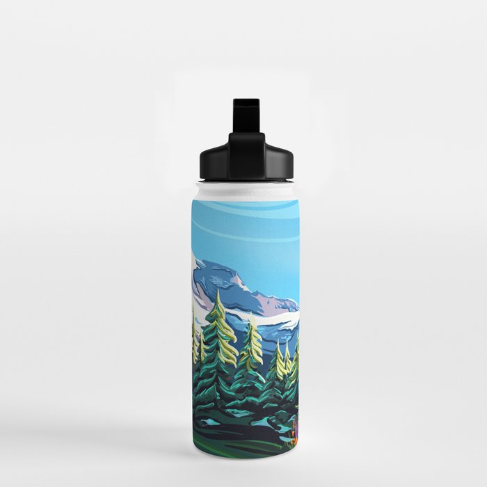 Wildflowers on Mount Rainier Water Bottle Gallery Image 2