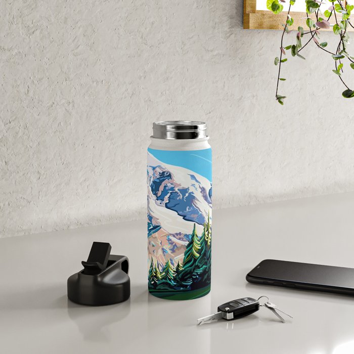 Wildflowers on Mount Rainier Water Bottle Gallery Image 4