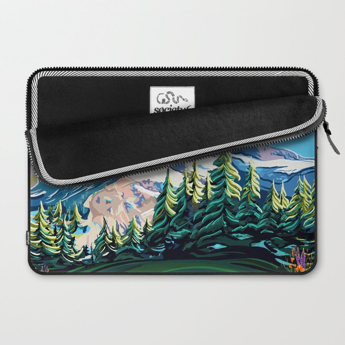 Wildflowers on Mount Rainier Laptop Sleeve Gallery Image 2